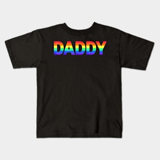 Gay Pride Month LGBTQ Fathers Day Flag Queer Kids T-Shirt